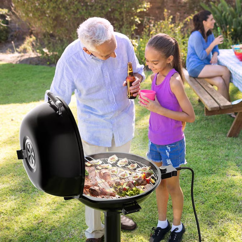 Portable Electric BBQ Grill 1600 -Watt Black Electric Grill