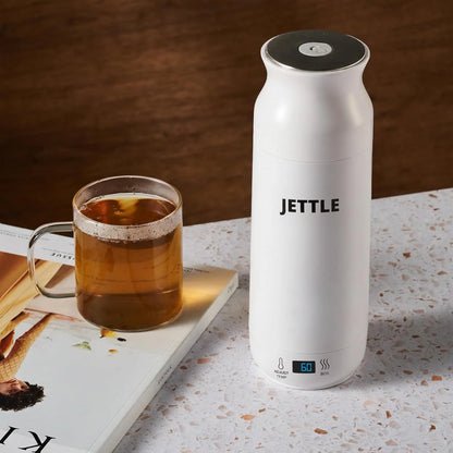 Electric Kettle 450Ml - Stainless Steel Temperature Control Bottle - Electric Tea Kettles Automatic Shut off for Coffee Milk Soup Water - White