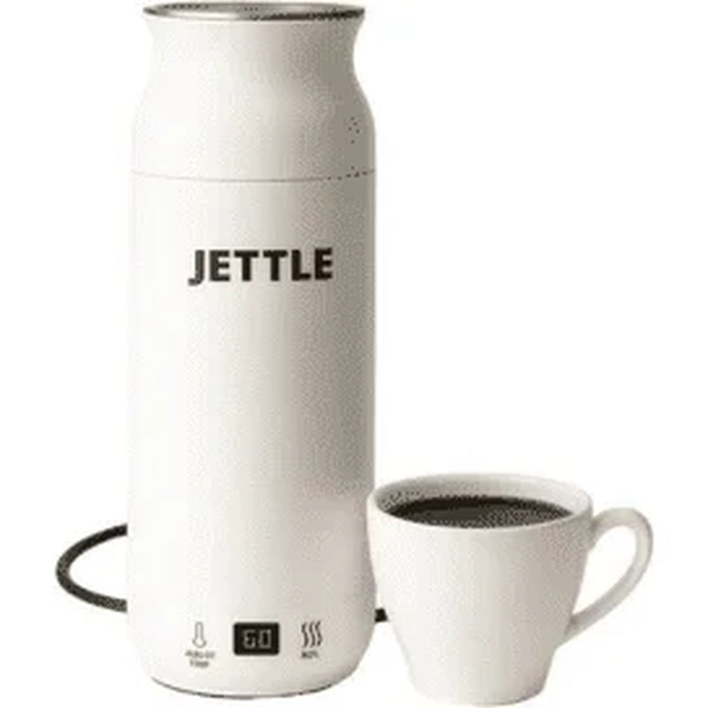 Electric Kettle 450Ml - Stainless Steel Temperature Control Bottle - Electric Tea Kettles Automatic Shut off for Coffee Milk Soup Water - White