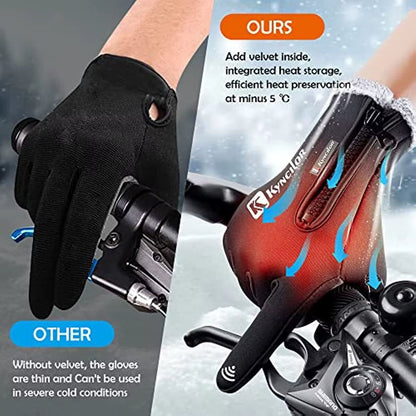 Winter Gloves Men Women Cold Weather Gloves Warm Waterproof Gloves Ski Snow Glove for Outdoor Work Windproof Thermal Gloves