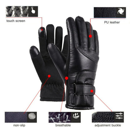 USB Plug Electric Heated Gloves with Touchscreen Finger for Men Women Winter Hands Warmer Thermal Gloves Windproof for Cold Weather Outdoor Activities