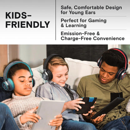 CL750 Wired Headphones with Microphone, On-Ear Head Phones with Mic, Turquoise