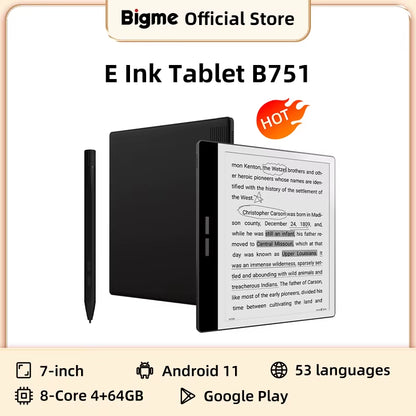B751 7-Inch Ink Screen E-Book Reader Handwriting Electronic Paper Ebook Electronic Notebook Electronic Epaper Reader