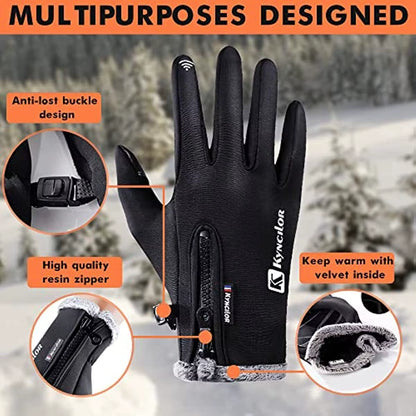 Winter Gloves Men Women Cold Weather Gloves Warm Waterproof Gloves Ski Snow Glove for Outdoor Work Windproof Thermal Gloves