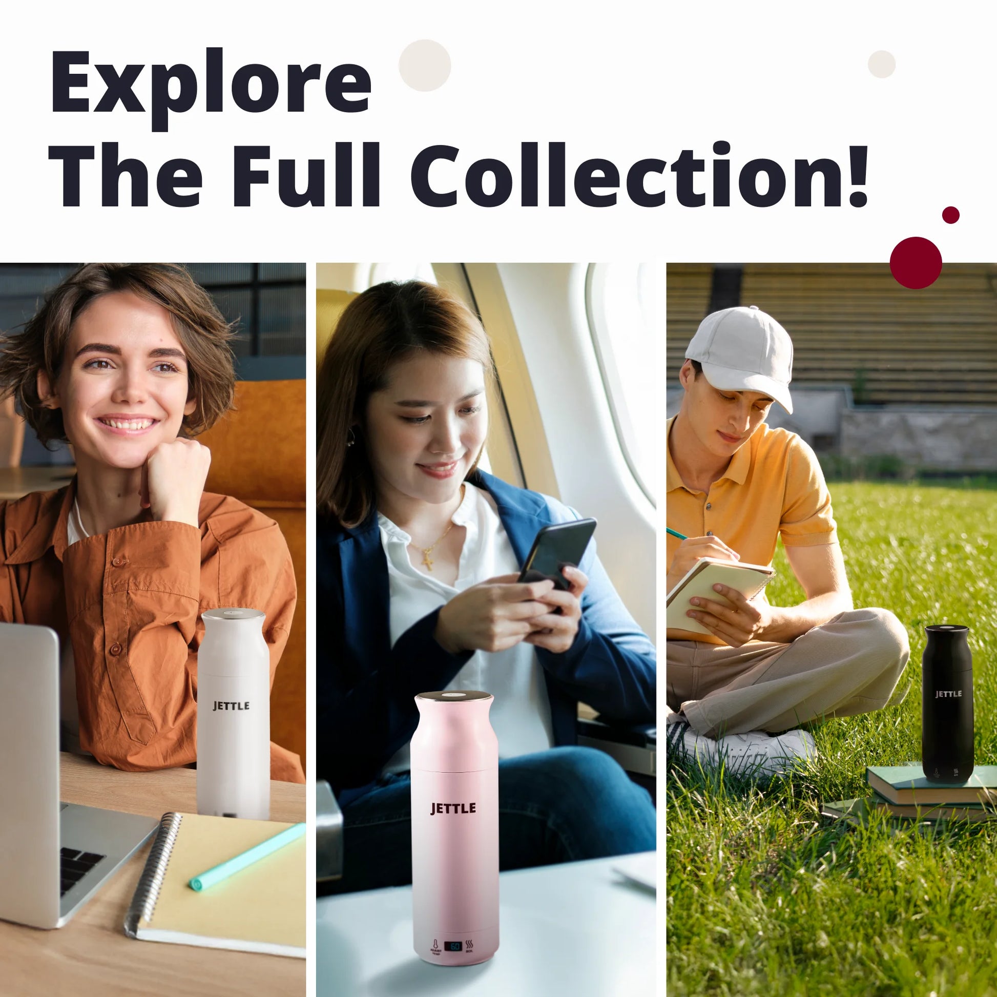 Electric Kettle 450Ml - Stainless Steel Temperature Control Bottle - Electric Tea Kettles Automatic Shut off for Coffee Milk Soup Water - White